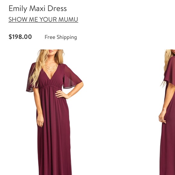 Show me your MuMu | Emily | merlot chiffon | Large - Picture 3 of 5
